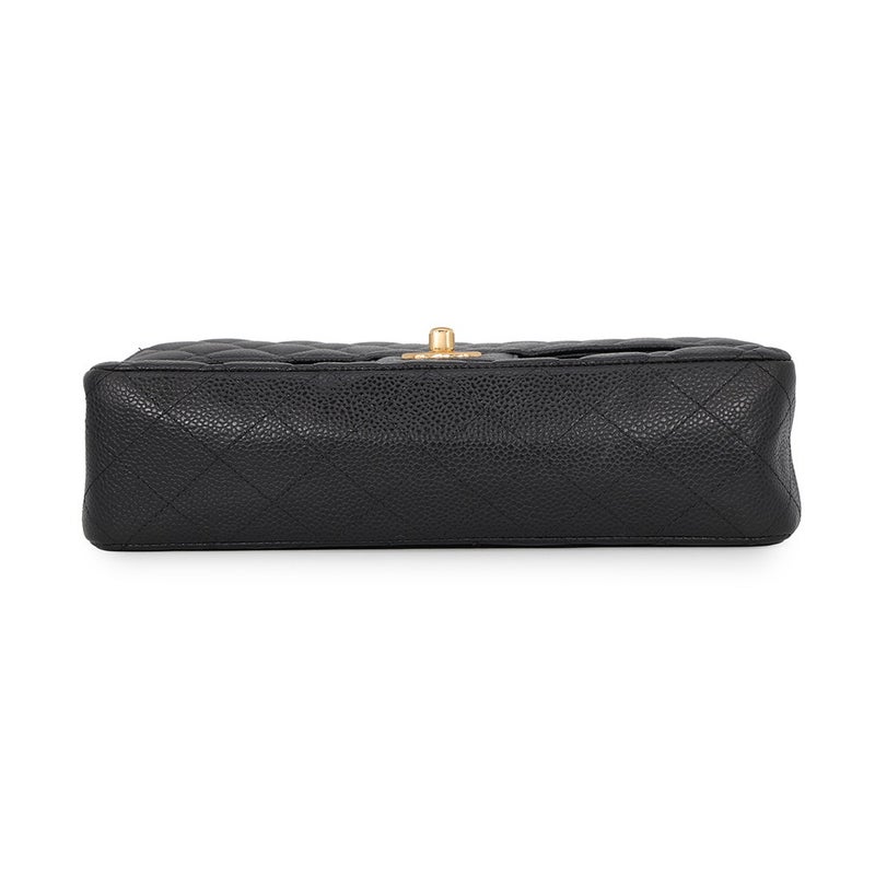シャネル チェーンショルダーバッグ マトラッセ25 ココマーク キャビアスキン ダブルチェーン A01112 CHANEL 黒