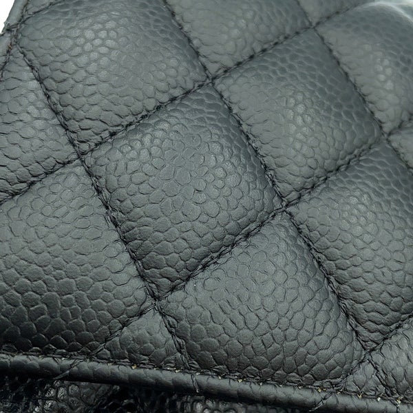 シャネル チェーンショルダーバッグ マトラッセ25 ココマーク キャビアスキン ダブルチェーン A01112 CHANEL 黒