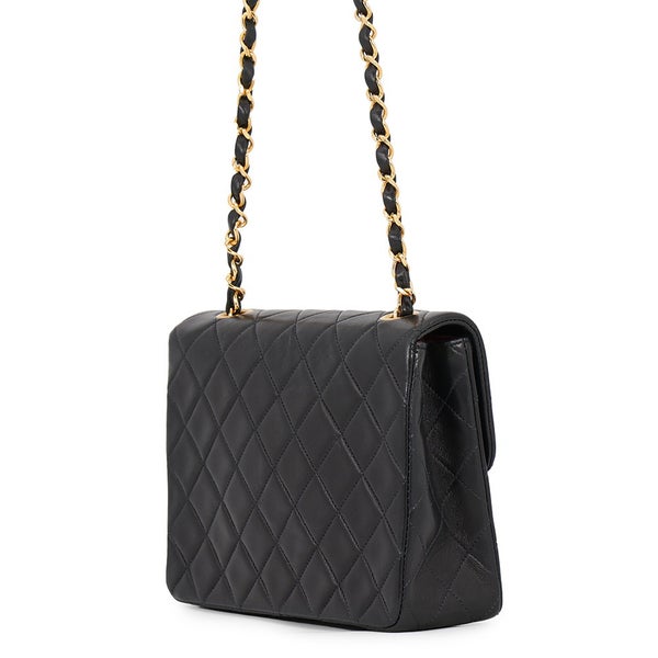 シャネル チェーンショルダーバッグ マトラッセ20 ココマーク ミニ ラムスキン A01163 CHANEL シングルチェーン 黒