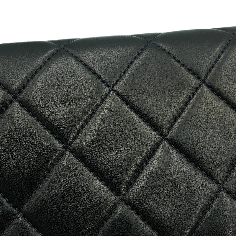 シャネル チェーンショルダーバッグ マトラッセ20 ココマーク ミニ ラムスキン A01163 CHANEL シングルチェーン 黒