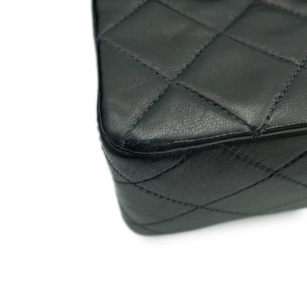 シャネル チェーンショルダーバッグ マトラッセ20 ココマーク ミニ ラムスキン A01163 CHANEL シングルチェーン 黒