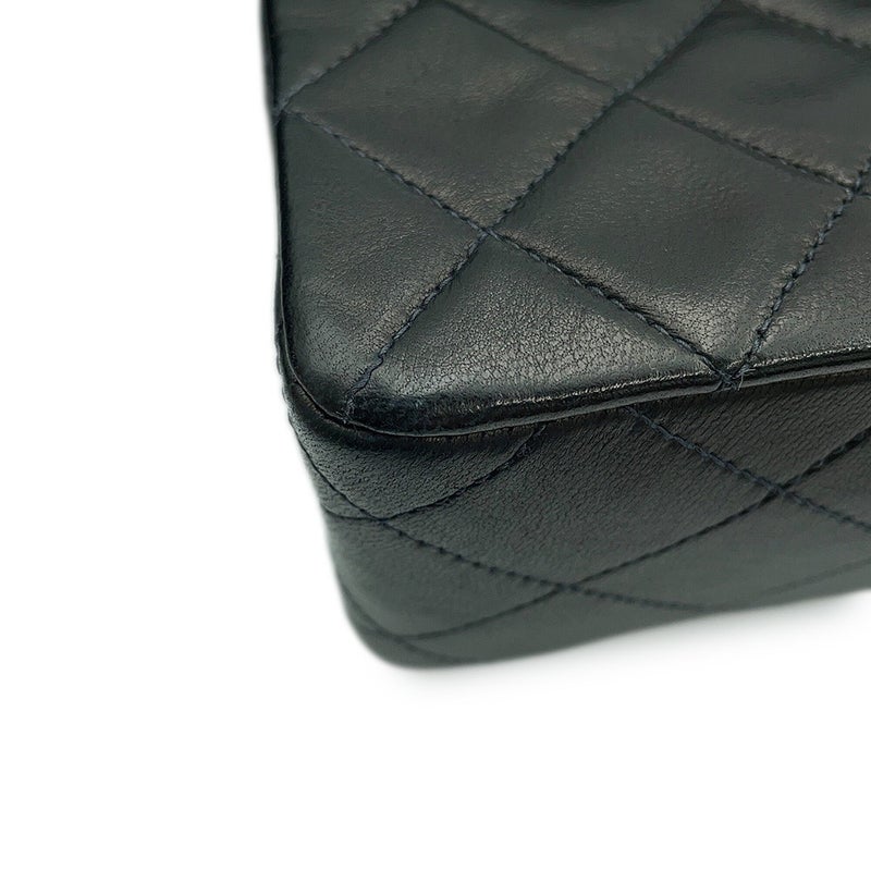 シャネル チェーンショルダーバッグ マトラッセ20 ココマーク ミニ ラムスキン A01163 CHANEL シングルチェーン 黒