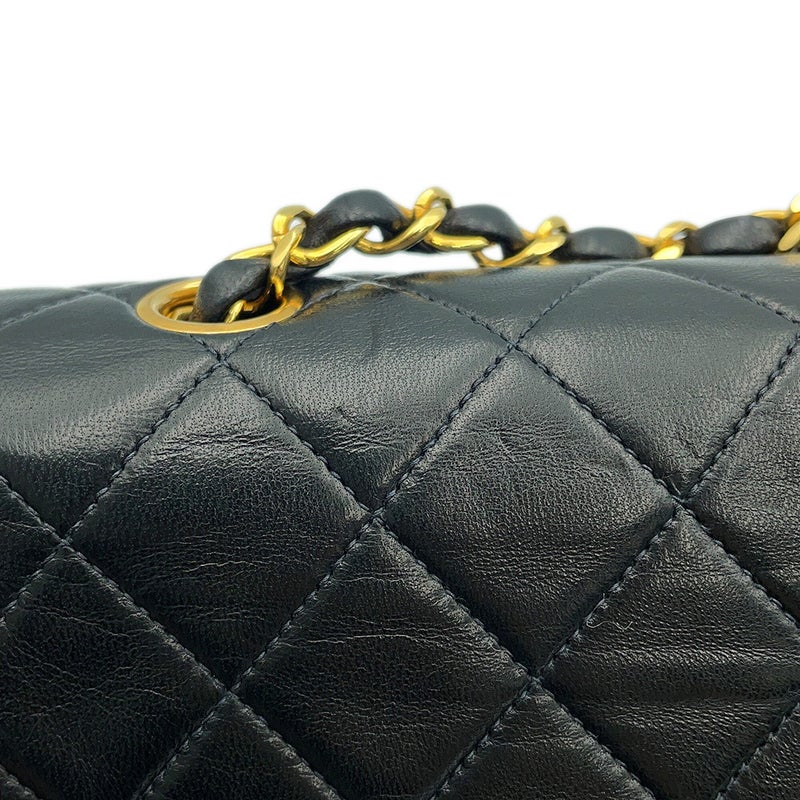 シャネル チェーンショルダーバッグ マトラッセ20 ココマーク ミニ ラムスキン A01163 CHANEL シングルチェーン 黒