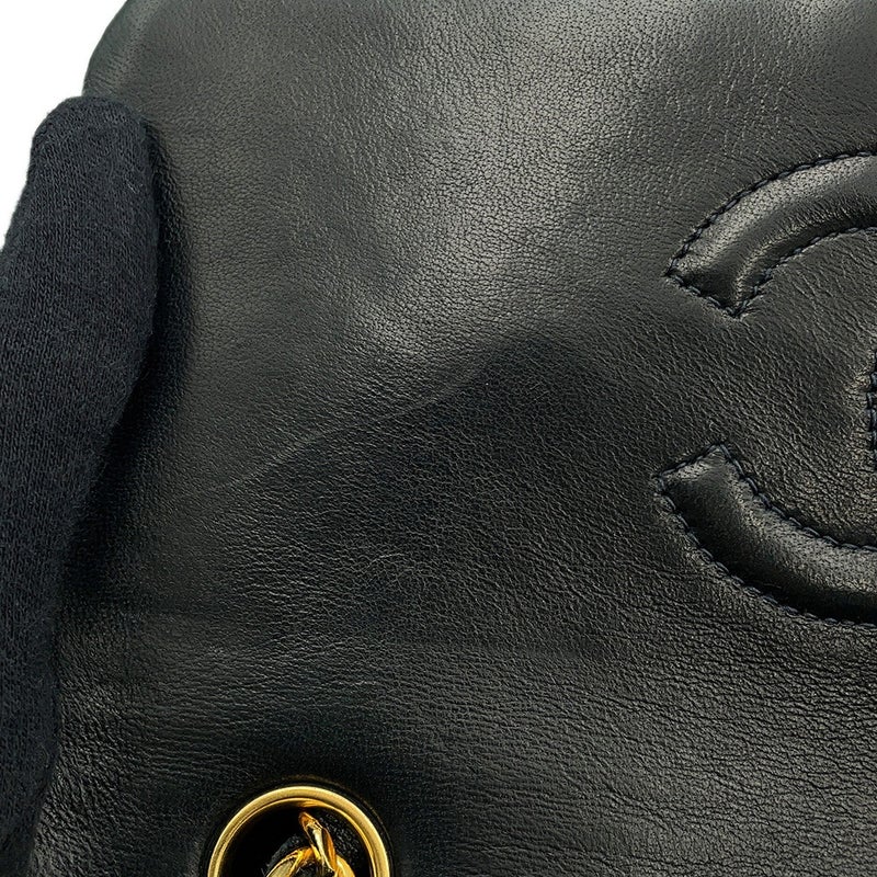 シャネル チェーンショルダーバッグ マトラッセ20 ココマーク ミニ ラムスキン A01163 CHANEL シングルチェーン 黒