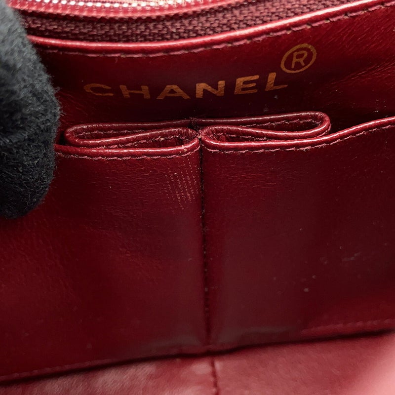 シャネル チェーンショルダーバッグ マトラッセ20 ココマーク ミニ ラムスキン A01163 CHANEL シングルチェーン 黒