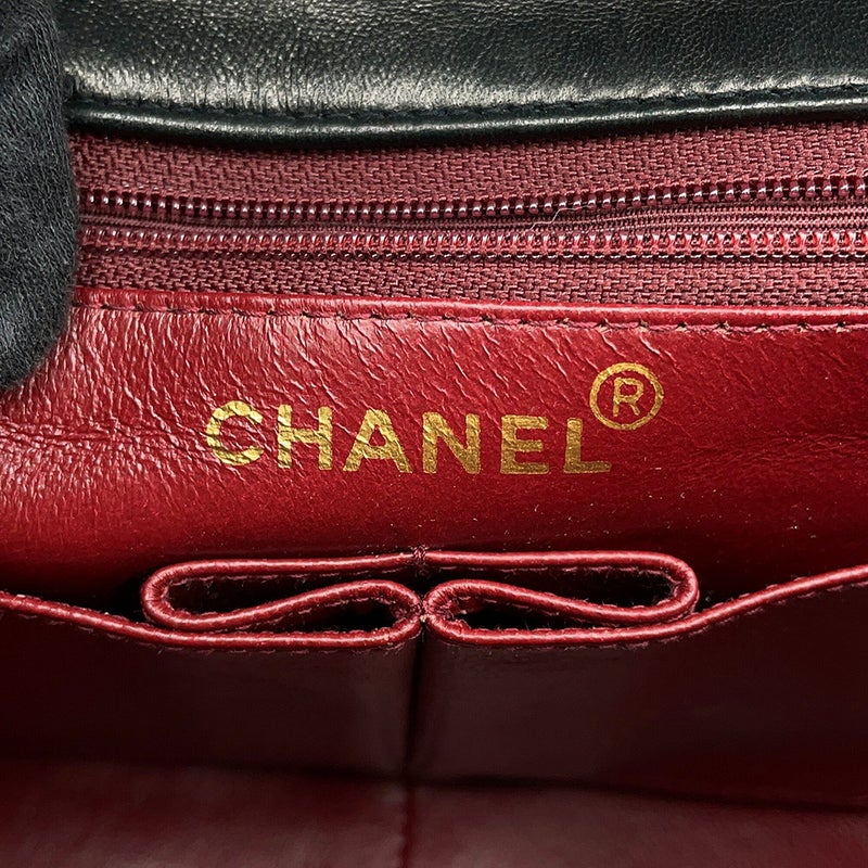 シャネル チェーンショルダーバッグ マトラッセ20 ココマーク ミニ ラムスキン A01163 CHANEL シングルチェーン 黒