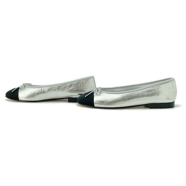 シャネル パンプス ココマーク レザー バレエシューズ レディースサイズ38C G02819 CHANEL 靴 黒