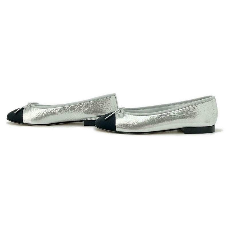 シャネル パンプス ココマーク レザー バレエシューズ レディースサイズ38C G02819 CHANEL 靴 黒