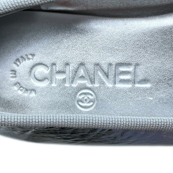 シャネル パンプス ココマーク レザー バレエシューズ レディースサイズ38C G02819 CHANEL 靴 黒