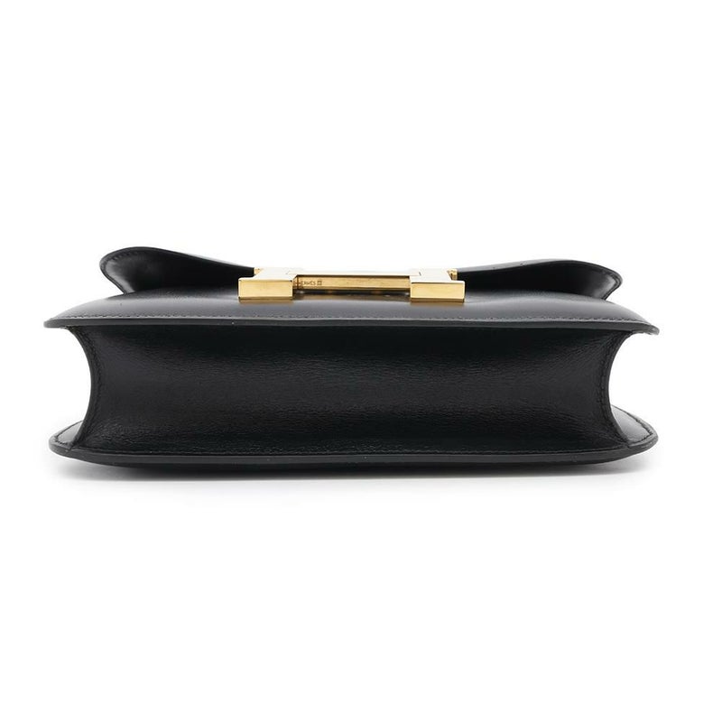 エルメス ショルダーバッグ コンスタンス23 ブラック/ゴールド金具 ボックスカーフ 〇W刻印 黒