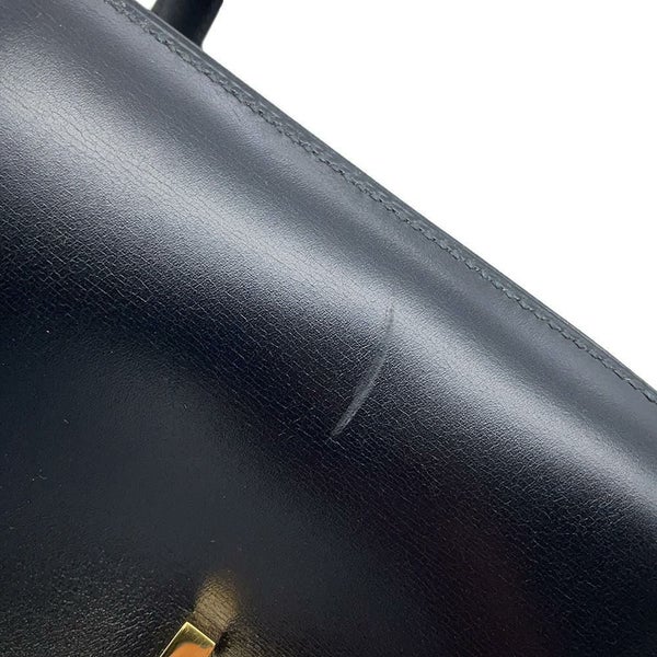 エルメス ショルダーバッグ コンスタンス23 ブラック/ゴールド金具 ボックスカーフ 〇W刻印 黒