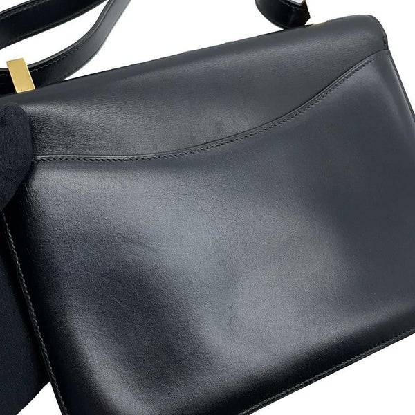 エルメス ショルダーバッグ コンスタンス23 ブラック/ゴールド金具 ボックスカーフ 〇W刻印 黒