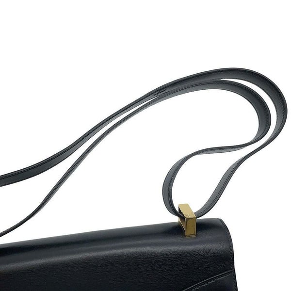 エルメス ショルダーバッグ コンスタンス23 ブラック/ゴールド金具 ボックスカーフ 〇W刻印 黒