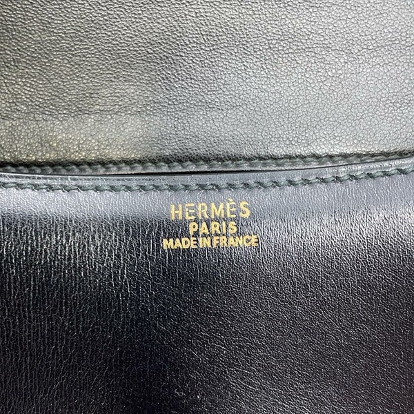 エルメス ショルダーバッグ コンスタンス23 ブラック/ゴールド金具 ボックスカーフ 〇W刻印 黒