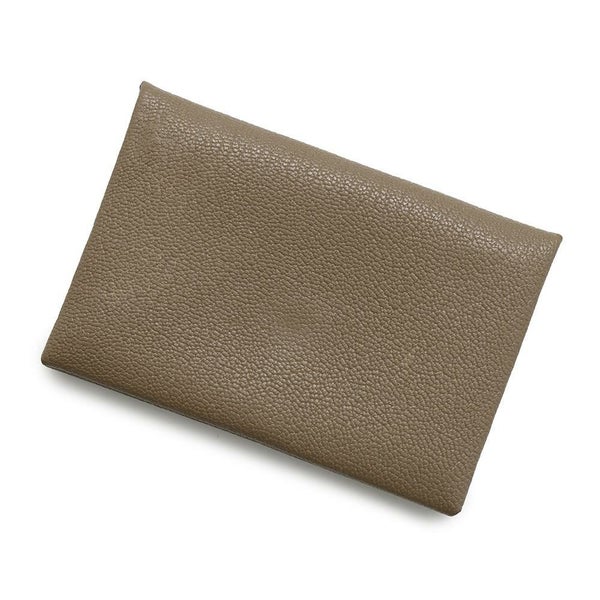 エルメス カードケース カルヴィ エトゥープ エプソン B刻印 HERMES 名刺入れ