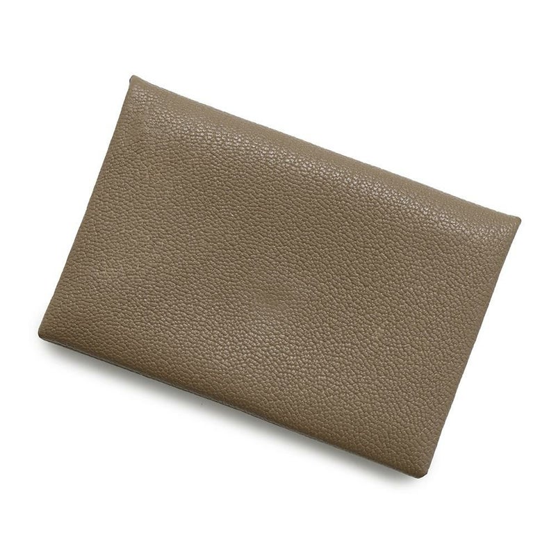 エルメス カードケース カルヴィ エトゥープ エプソン B刻印 HERMES 名刺入れ