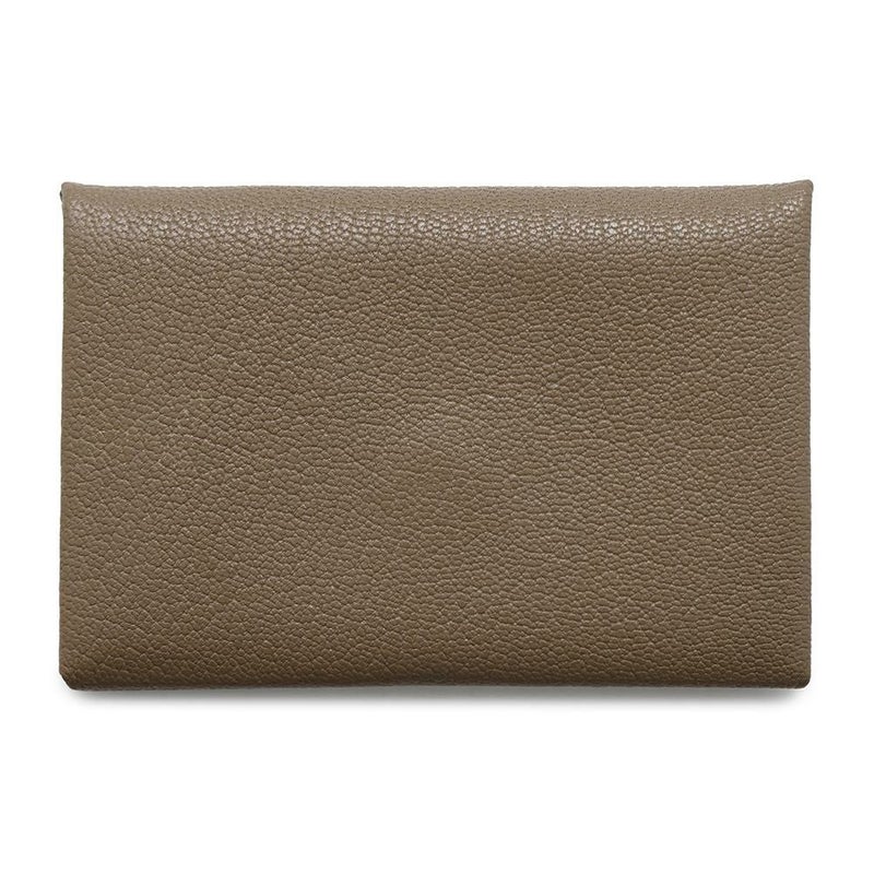 エルメス カードケース カルヴィ エトゥープ エプソン B刻印 HERMES 名刺入れ