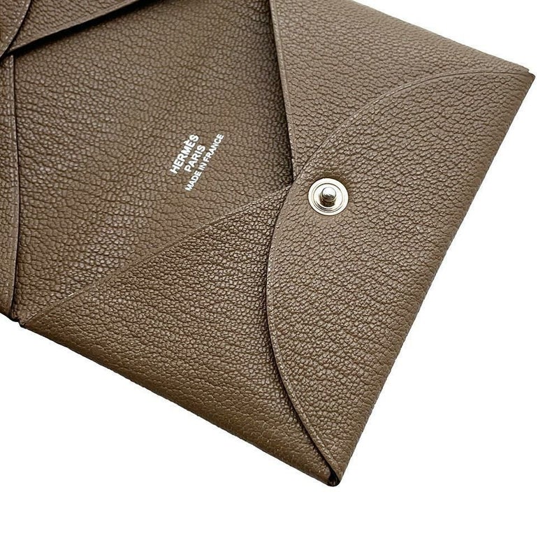 エルメス カードケース カルヴィ エトゥープ エプソン B刻印 HERMES 名刺入れ