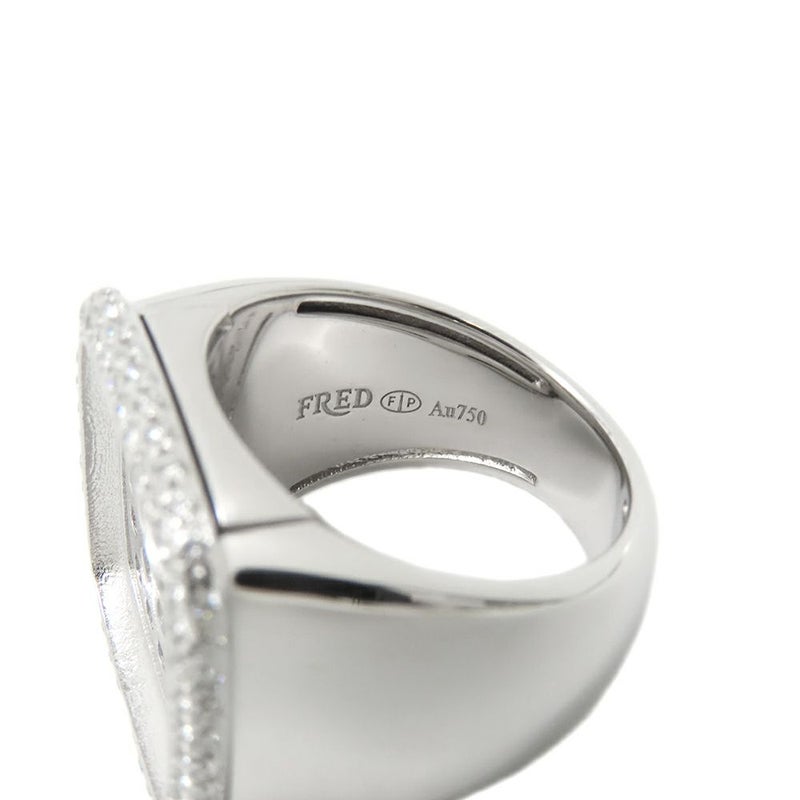 フレッド リング パン ドゥ スークル ラージ ブルーロンドントパーズ 18.5ct/ダイヤ 0.65ct/アメシスト/シトリン/シェル K18WG サイズ50