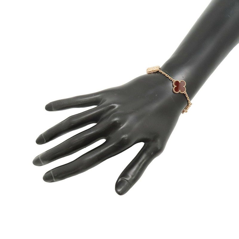 ヴァンクリーフ＆アーペル ブレスレット ヴィンテージ アルハンブラ ブレスレット 5モチーフ カーネリアン ギヨシェ K18PG VCARP7RP00