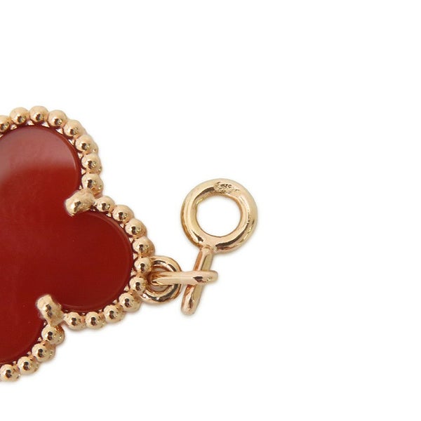 ヴァンクリーフ＆アーペル ブレスレット ヴィンテージ アルハンブラ ブレスレット 5モチーフ カーネリアン ギヨシェ K18PG VCARP7RP00