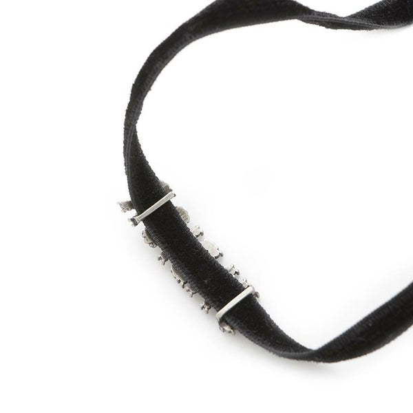 ディオール チョーカー J'ADIOR ラインストーン ベロア メタル Christian Dior ネックレス 黒
