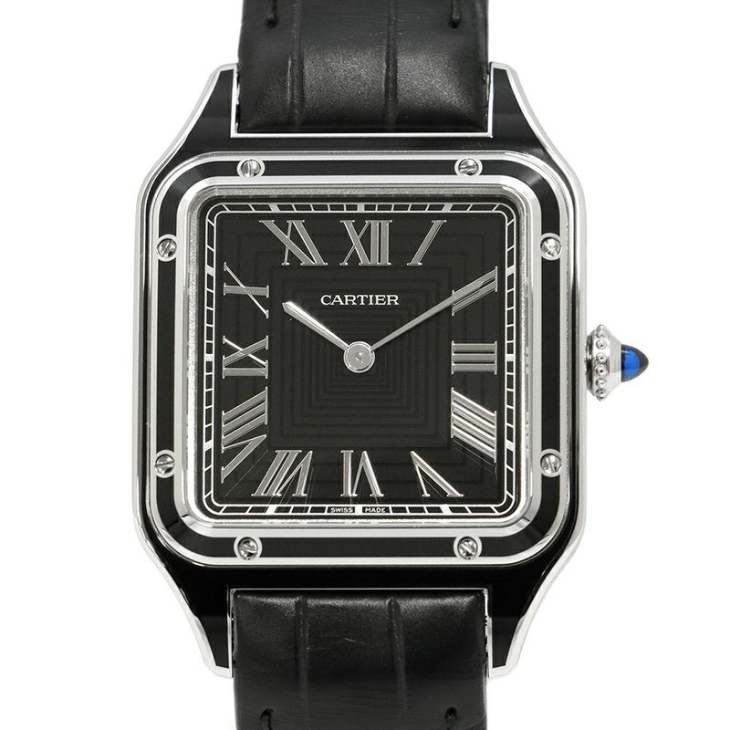 カルティエ サントス デュモン LM WSSA0046 Cartier 腕時計 黒文字盤