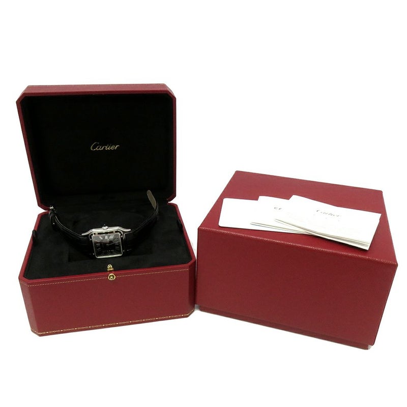 カルティエ サントス デュモン LM WSSA0046 Cartier 腕時計 黒文字盤