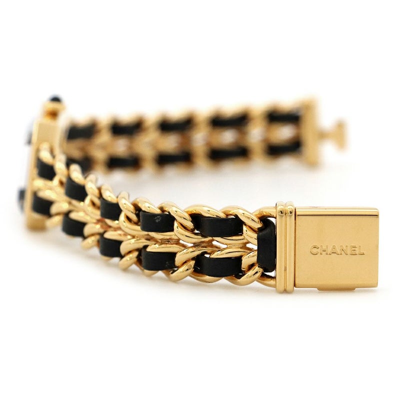 シャネル プルミエール M H0001 CHANEL 腕時計 クォーツ レディース 黒文字盤