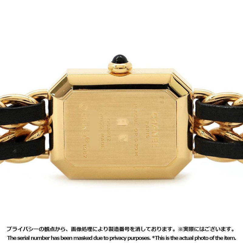 シャネル プルミエール M H0001 CHANEL 腕時計 クォーツ レディース 黒文字盤