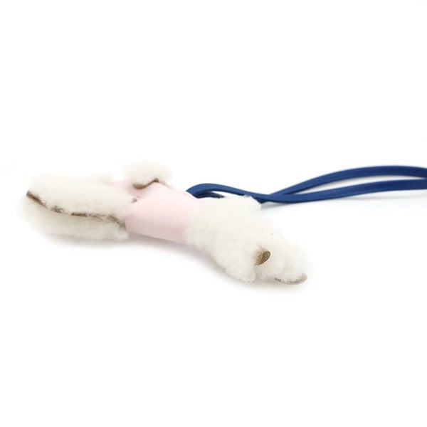 エルメス バッグチャーム バディ ローズダーリン/ブルーフランス/エクリュ ラムスキン K刻印