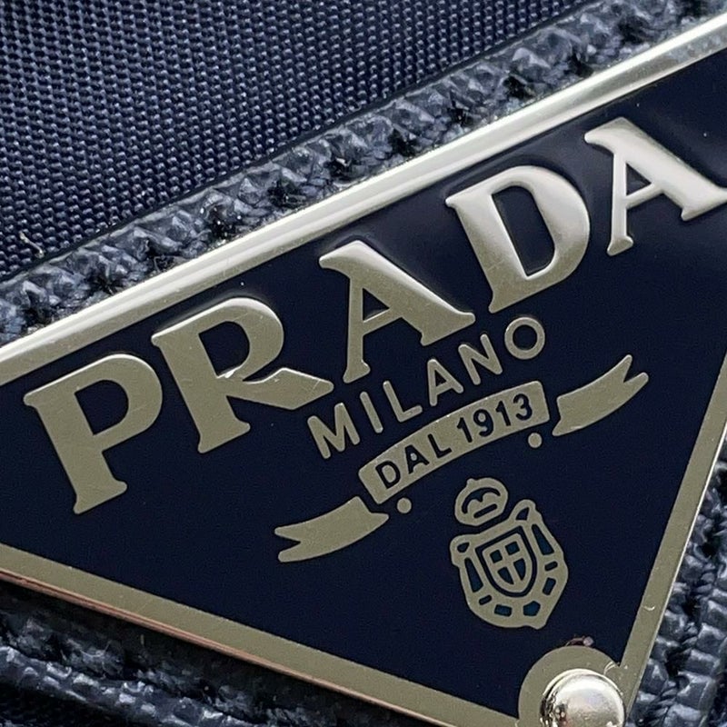 プラダ チェーンショルダーバッグ キルティング ナイロン ブラック 1BB903 PRADA バッグ ネイビー
