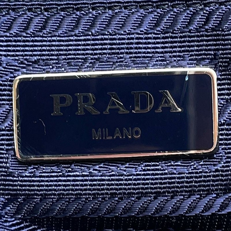 プラダ チェーンショルダーバッグ キルティング ナイロン ブラック 1BB903 PRADA バッグ ネイビー