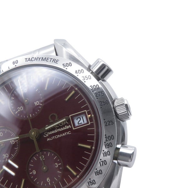 オメガ スピードマスター デイト 丸井限定 3511.61 OMEGA 腕時計 ワインレッド文字盤