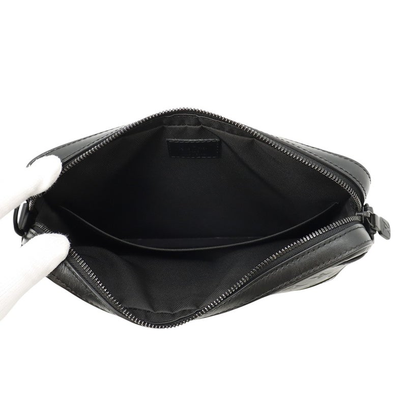 ルイヴィトン ショルダーバッグ モノグラム・シャドウ デュオ・メッセンジャー M69827 LOUIS VUITTON 黒 ブラック