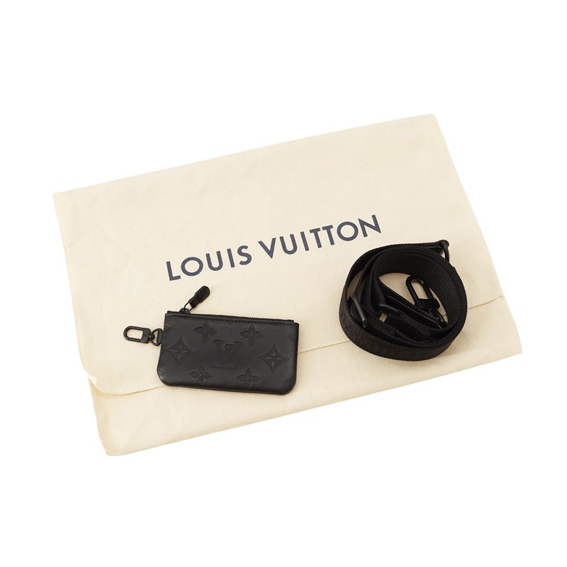 ルイヴィトン ショルダーバッグ モノグラム・シャドウ デュオ・メッセンジャー M69827 LOUIS VUITTON 黒 ブラック