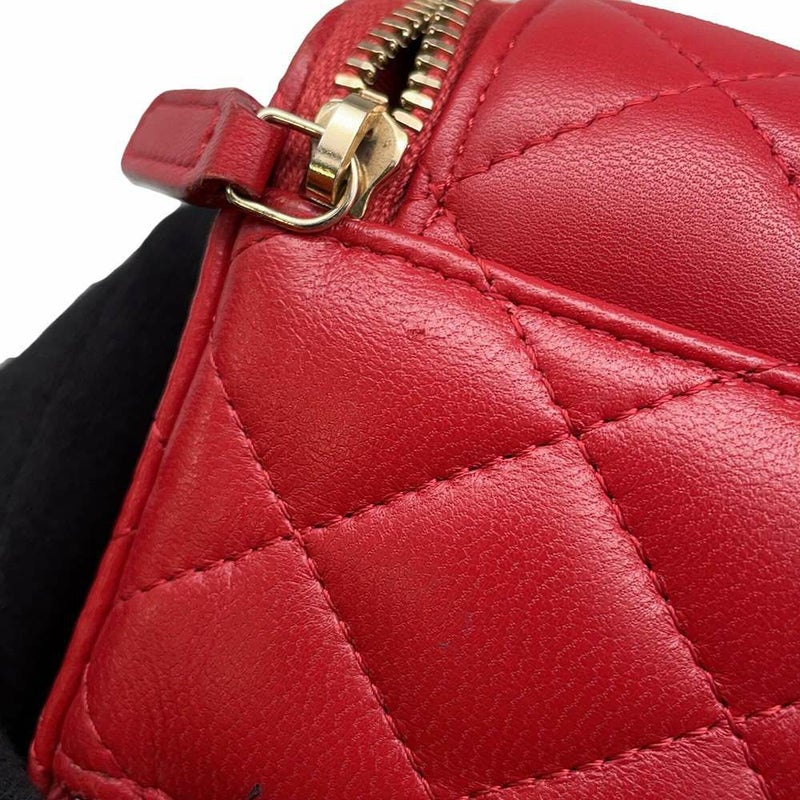 シャネル バニティバッグ マトラッセ ココマーク ラムスキン AP2158 CHANEL チェーンショルダーバッグ 小物入れ ポーチ