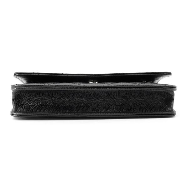 シャネル チェーンウォレット クラシック マトラッセ ココマーク キャビアスキン AP0250 CHANEL 財布 黒