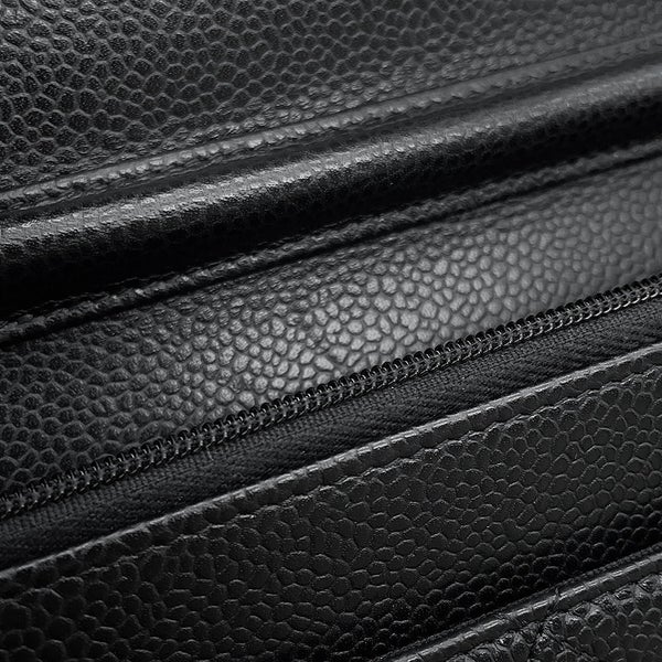シャネル チェーンウォレット クラシック マトラッセ ココマーク キャビアスキン AP0250 CHANEL 財布 黒