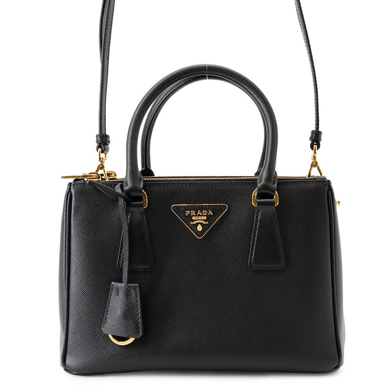 プラダ ハンドバッグ ガレリア スモール サフィアーノレザー 1BA896 PRADA 2wayショルダーバッグ 黒