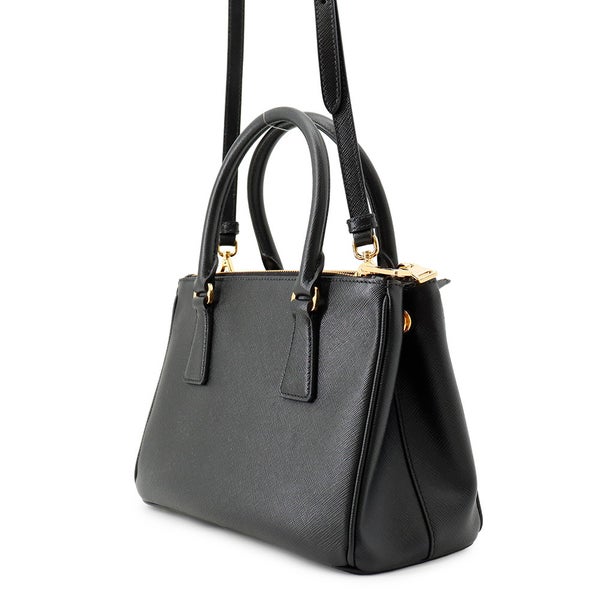 プラダ ハンドバッグ ガレリア スモール サフィアーノレザー 1BA896 PRADA 2wayショルダーバッグ 黒