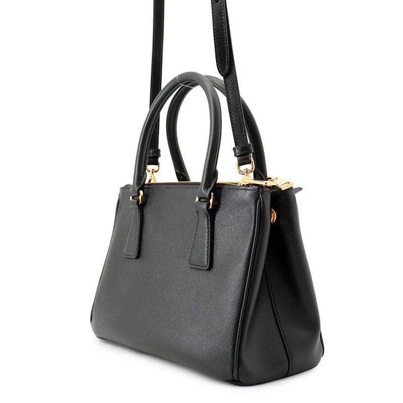 プラダ ハンドバッグ ガレリア スモール サフィアーノレザー 1BA896 PRADA 2wayショルダーバッグ 黒
