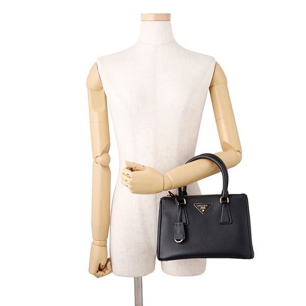プラダ ハンドバッグ ガレリア スモール サフィアーノレザー 1BA896 PRADA 2wayショルダーバッグ 黒