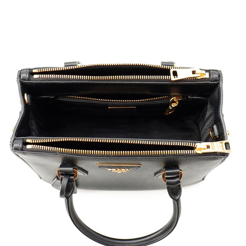 プラダ ハンドバッグ ガレリア スモール サフィアーノレザー 1BA896 PRADA 2wayショルダーバッグ 黒