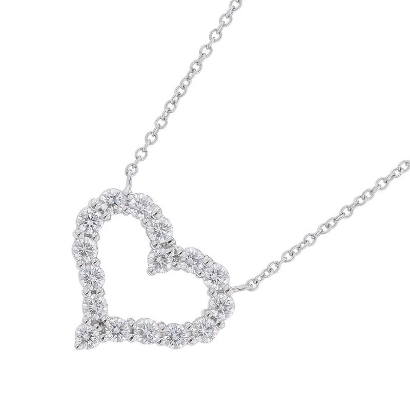 ティファニー ネックレス センチメンタル ハート ペンダント スモール ダイヤモンド 計0.54ct Pt950プラチナ 60007523 Tiffany&Co.