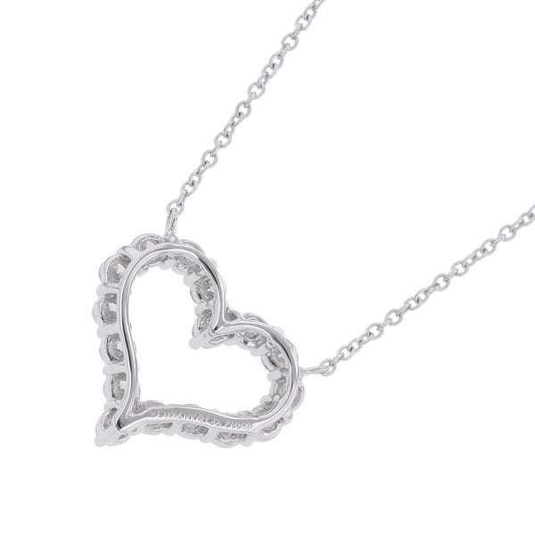 ティファニー ネックレス センチメンタル ハート ペンダント スモール ダイヤモンド 計0.54ct Pt950プラチナ 60007523 Tiffany&Co.