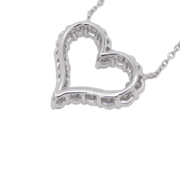 ティファニー ネックレス センチメンタル ハート ペンダント スモール ダイヤモンド 計0.54ct Pt950プラチナ 60007523 Tiffany&Co.
