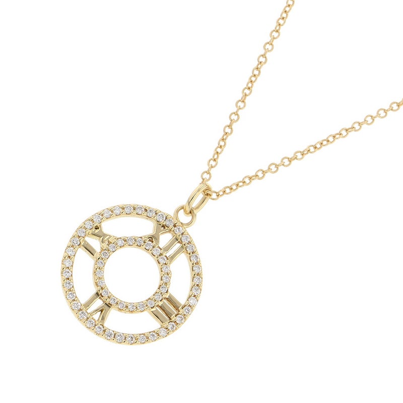 ティファニー ネックレス アトラス ダイヤモンド K18YGイエローゴールド Tiffany&Co. ペンダント サークル ジュエリー