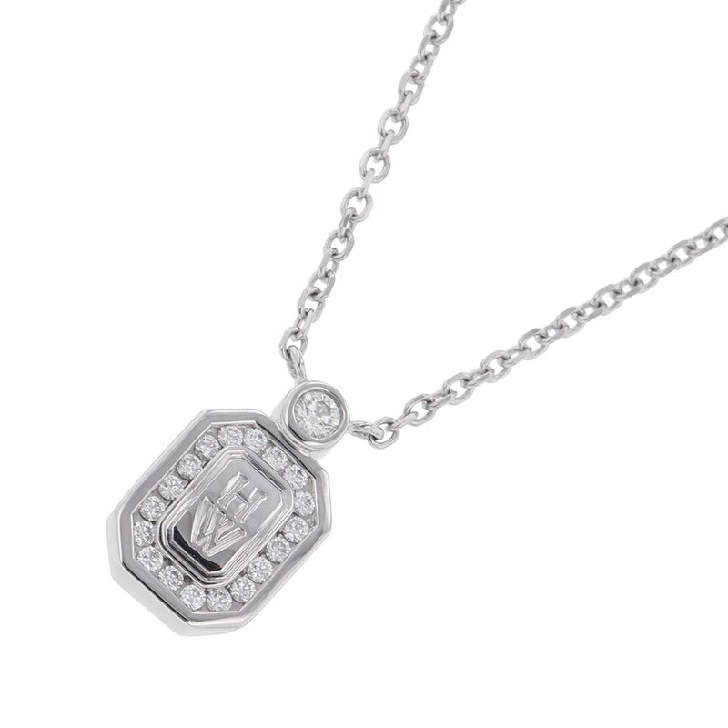 ハリーウィンストン ネックレス HW ロゴ ペンダント ダイヤモンド 19P 計0.12ct Pt950プラチナ PEDPRD16HWL