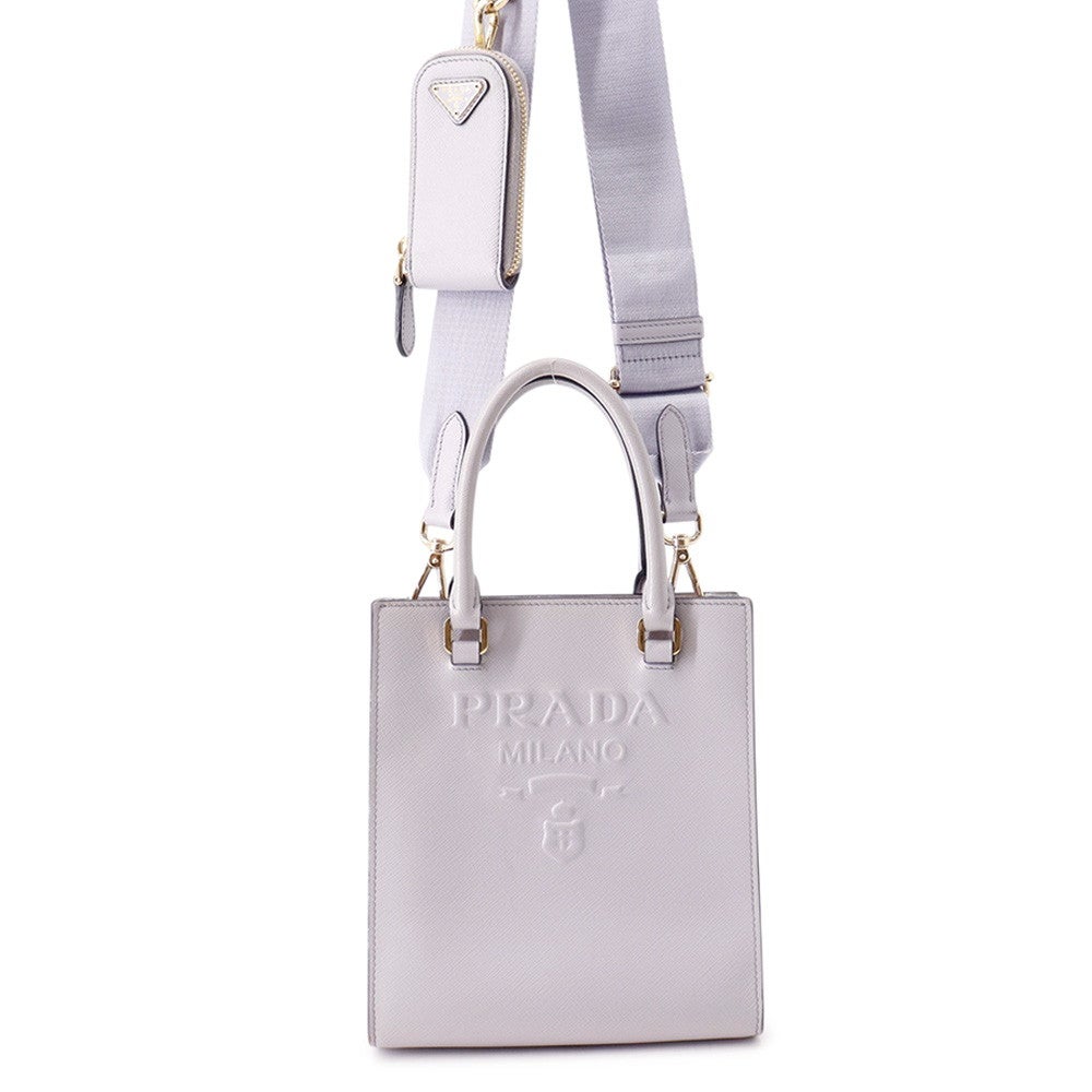 プラダ ハンドバッグ ミニ トライアングルロゴ レザー 1BA333 PRADA